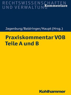 cover image of Praxiskommentar VOB--Teile a und B